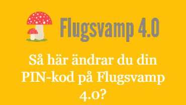 How to change your security PIN on Flugsvamp 4.0?